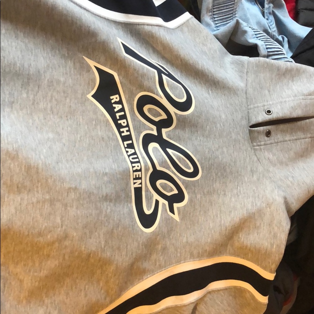 Grey polo hoodie